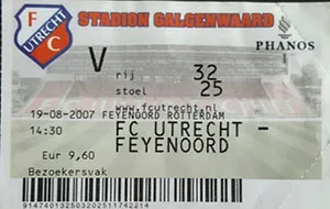 Toegangskaart FC Utrecht – Feyenoord