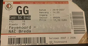 Toegangskaart Feyenoord – NAC Breda