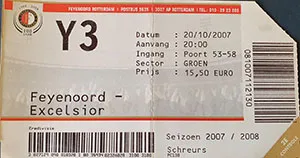 Toegangskaart Feyenoord – Excelsior