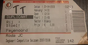 Toegangskaart Feyenoord – Roda JC
