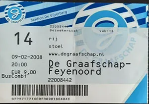 Toegangskaart De Graafschap – Feyenoord