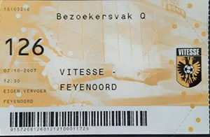 Toegangskaart Vitesse – Feyenoord