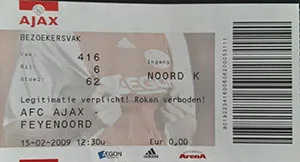 Toegangskaart AFC Ajax – Feyenoord