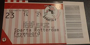 Toegangskaart Sparta Rotterdam – Feyenoord