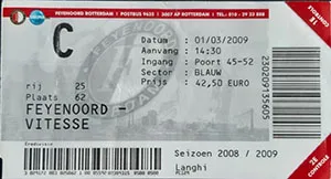 Toegangskaart Feyenoord – Vitesse
