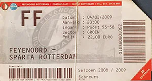 Toegangskaart Feyenoord – Sparta Rotterdam