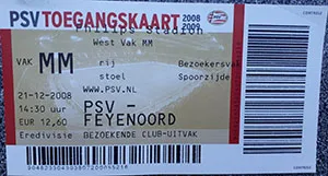 Toegangskaart PSV – Feyenoord