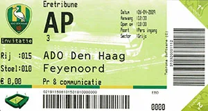 Toegangskaart ADO Den Haag – Feyenoord