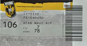 Toegangskaart Vitesse – Feyenoord