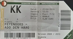 Toegangskaart Feyenoord – ADO Den Haag