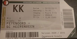 Toegangskaart Feyenoord – sc Heerenveen