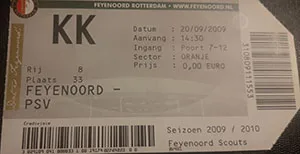 Toegangskaart Feyenoord – PSV