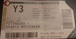 Toegangskaart Feyenoord – Sparta Rotterdam