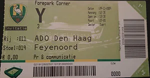 Toegangskaart ADO Den Haag – Feyenoord
