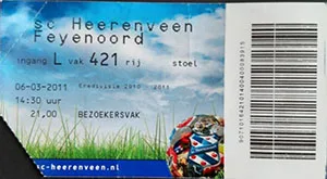 Toegangskaart sc Heerenveen – Feyenoord