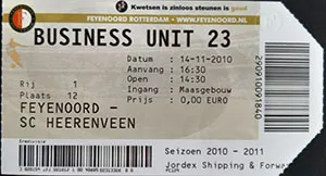 Toegangskaart Feyenoord – sc Heerenveen