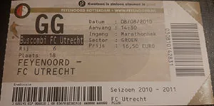 Toegangskaart Feyenoord – FC Utrecht