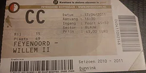 Toegangskaart Feyenoord – Willem II