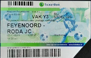 Toegangskaart Feyenoord – Roda JC