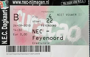 Toegangskaart SC NEC – Feyenoord