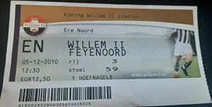 Toegangskaart Willem II – Feyenoord