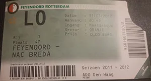 Toegangskaart Feyenoord – NAC Breda