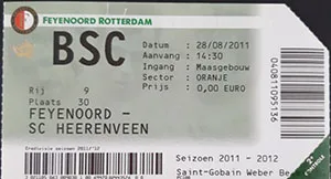 Toegangskaart Feyenoord – sc Heerenveen