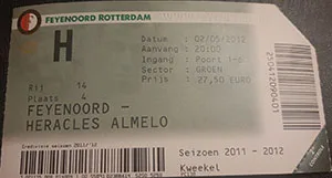 Toegangskaart Feyenoord – Heracles Almelo