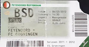 Toegangskaart Feyenoord – FC Groningen