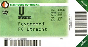 Toegangskaart Feyenoord – FC Utrecht