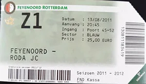 Toegangskaart Feyenoord – Roda JC