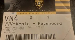 Toegangskaart VVV Venlo – Feyenoord