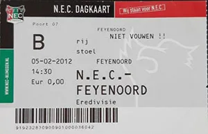 Toegangskaart SC NEC – Feyenoord