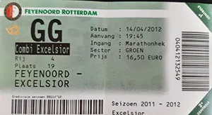Toegangskaart Feyenoord – Excelsior