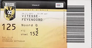 Toegangskaart Vitesse – Feyenoord