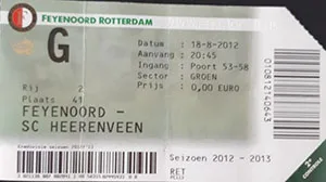 Toegangskaart Feyenoord – sc Heerenveen