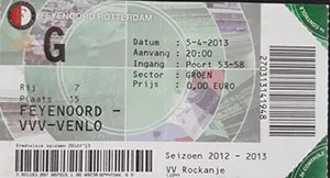 Toegangskaart Feyenoord – VVV Venlo