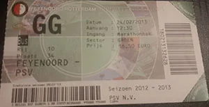 Toegangskaart Feyenoord – PSV