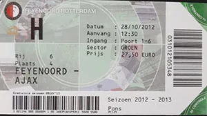 Toegangskaart Feyenoord – AFC Ajax