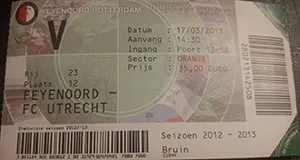 Toegangskaart Feyenoord – FC Utrecht
