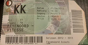 Toegangskaart Feyenoord – Vitesse