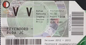 Toegangskaart Feyenoord – Roda JC