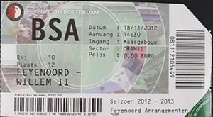 Toegangskaart Feyenoord – Willem II
