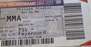 Toegangskaart PSV – Feyenoord