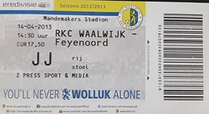 Toegangskaart RKC Waalwijk – Feyenoord