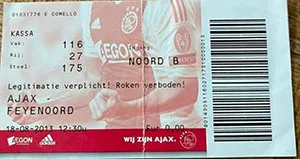 Toegangskaart AFC Ajax – Feyenoord