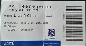 Toegangskaart sc Heerenveen – Feyenoord