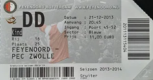 Toegangskaart Feyenoord – PEC Zwolle