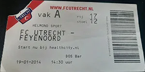 Toegangskaart FC Utrecht – Feyenoord