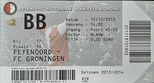 Toegangskaart Feyenoord – FC Groningen